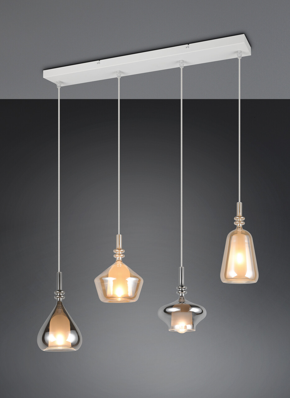 Lustra Aldea, TRIO, 65x9x200 cm, 10W, 4x E14, metal, multicolor - imagine 7